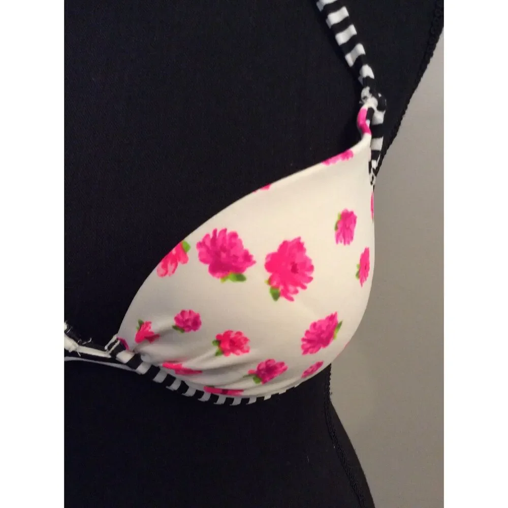Victoria's Secret Size 34C floral print bikini Top Swim Womens